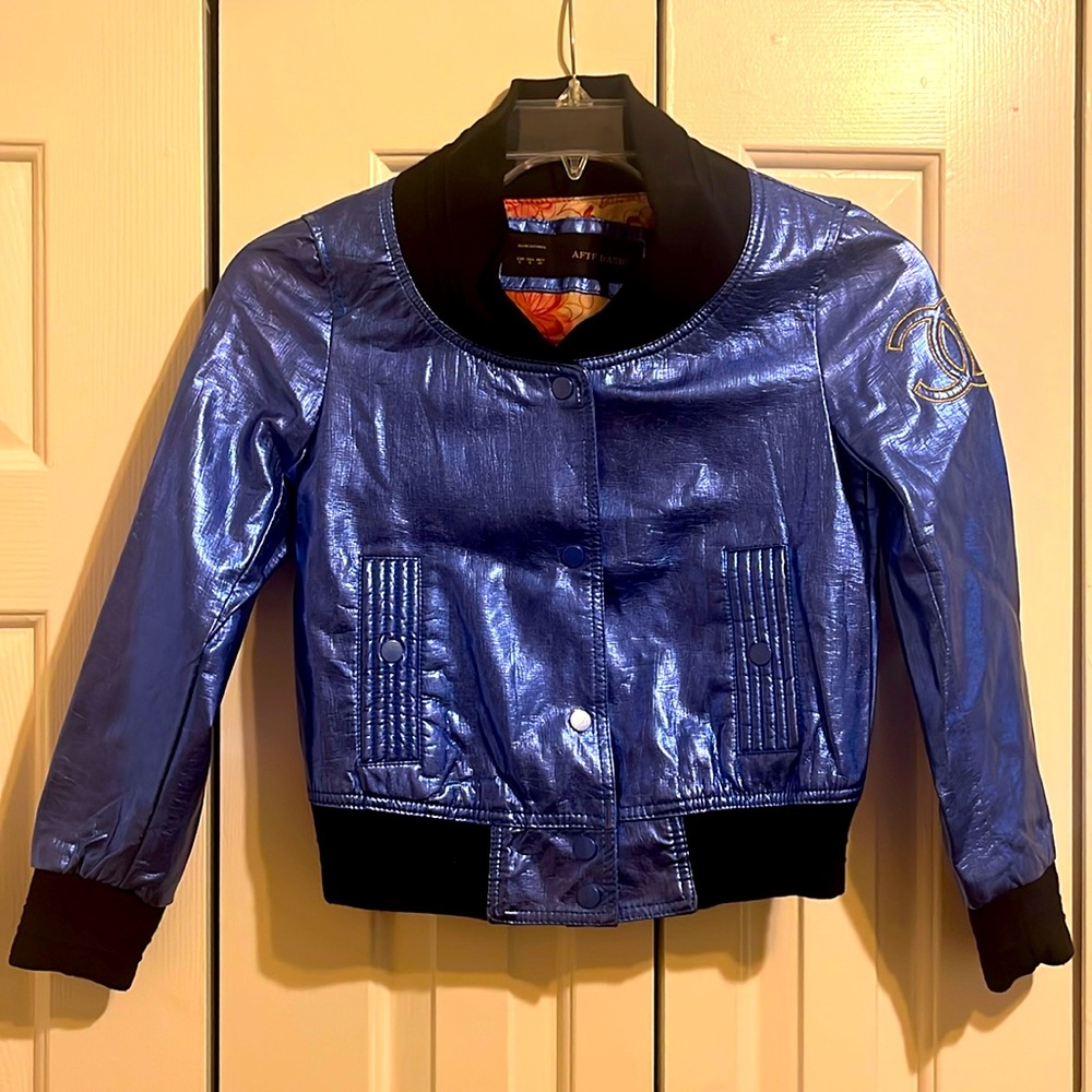 Metallic blue jacket